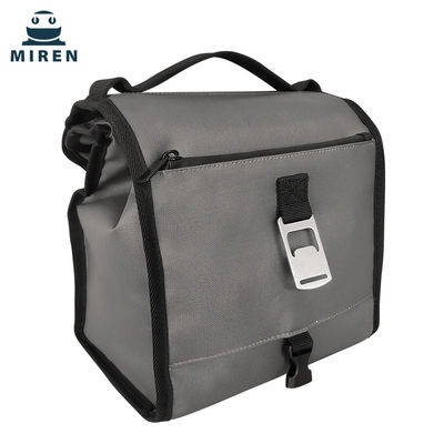 Reusable Folding Insulated Cooler Bag 6L Warna Dark Grey Untuk Pengawetan Makanan