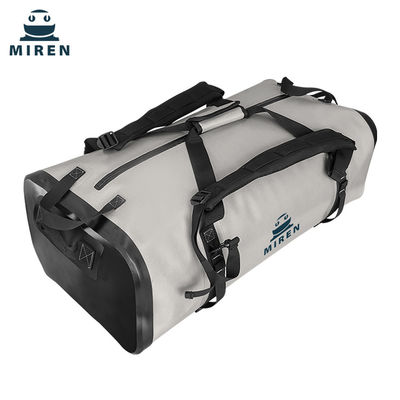Tas Ransel Dry Bag Tahan Air 70 Liter Bahan TPU Warna Abu-abu Muda
