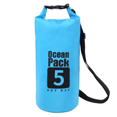Outdoor 500D PVC Waterproof Dry Bag Dengan Kapasitas 5L 10L 15L