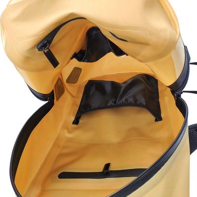 Ransel Tahan Air TPU Kuning Disesuaikan Untuk Mendaki Berkemah