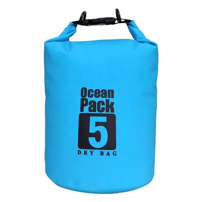 Tas Kering Tahan Air PVC 5L Disesuaikan Untuk Berenang Berperahu Berselancar