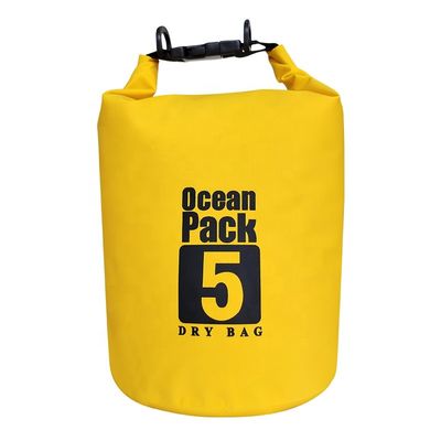 Tas Kering Tahan Air PVC 5L Disesuaikan Untuk Berenang Berperahu Berselancar