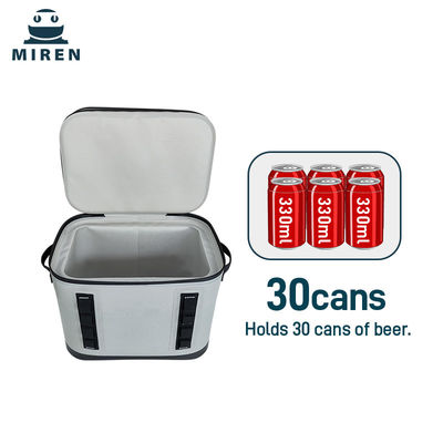 Hot Market Disesuaikan 30 kaleng Kapasitas Besar Soft Cooler Bag Dengan Lensa Kebocoran 840D TPU Shell Dan Lining