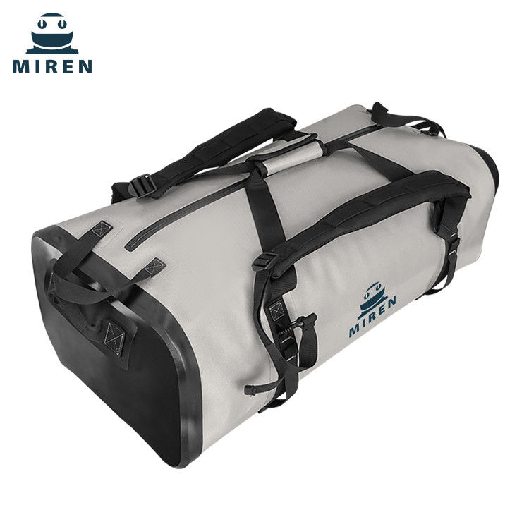 Tas Ransel Dry Bag Tahan Air 70 Liter Bahan TPU Warna Abu-abu Muda